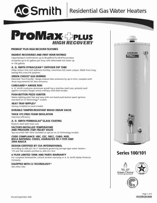 A O  Smith Water Heater Series 100101-page_pdf
